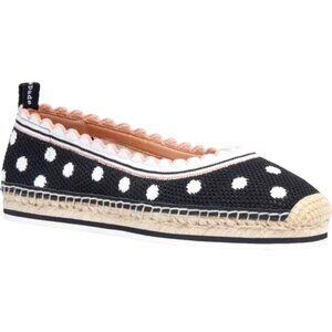 Kate Spade New York Knottingham Knit Espadrille Flat - Wmns Size 8B -Black/White